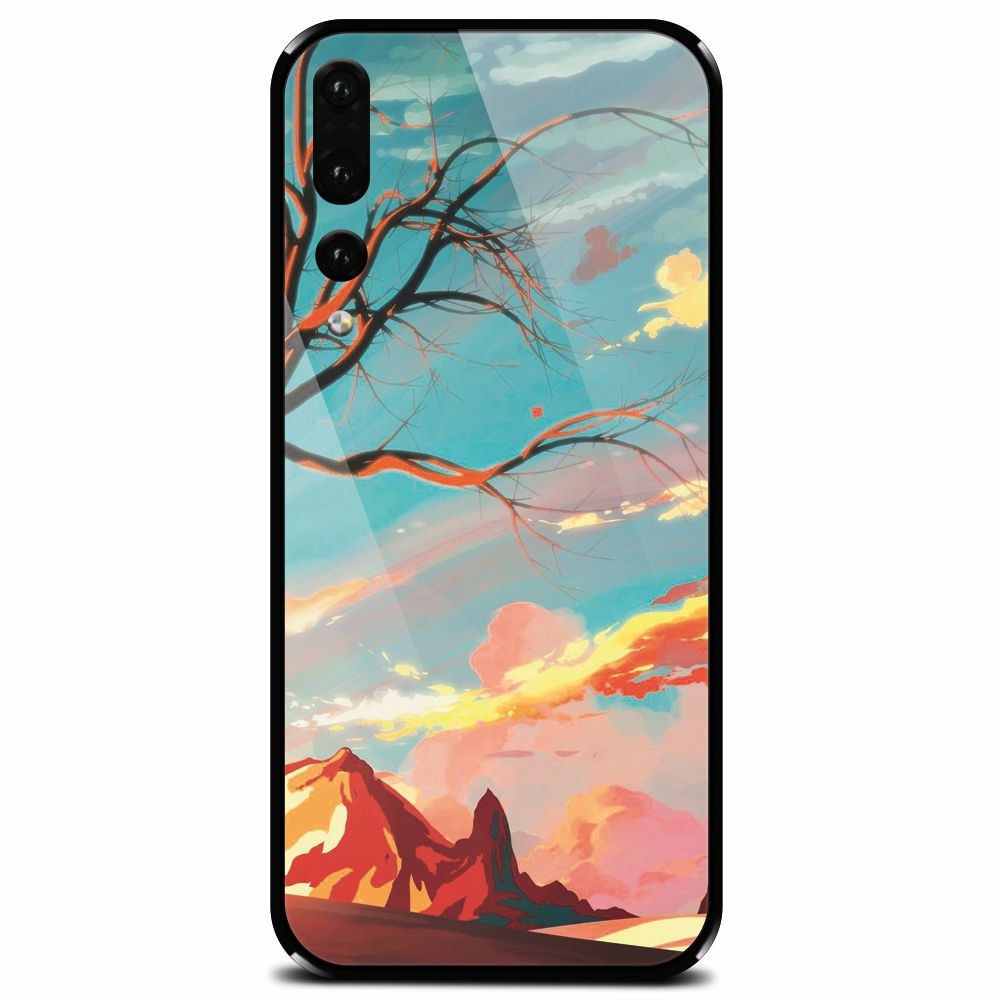 Husa din sticla securizata pentru Huawei P20 Pro, Artistic Landscape