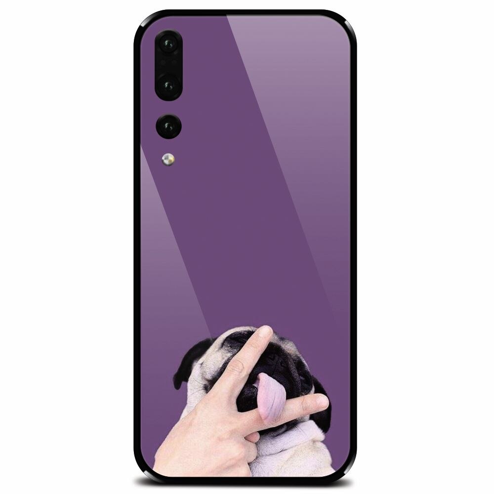 Husa din sticla securizata pentru Huawei P20 Pro, Cute Dog 2