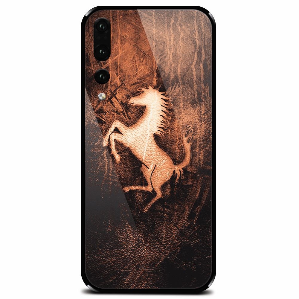 Husa din sticla securizata pentru Huawei P20 Pro, Amazing Horse