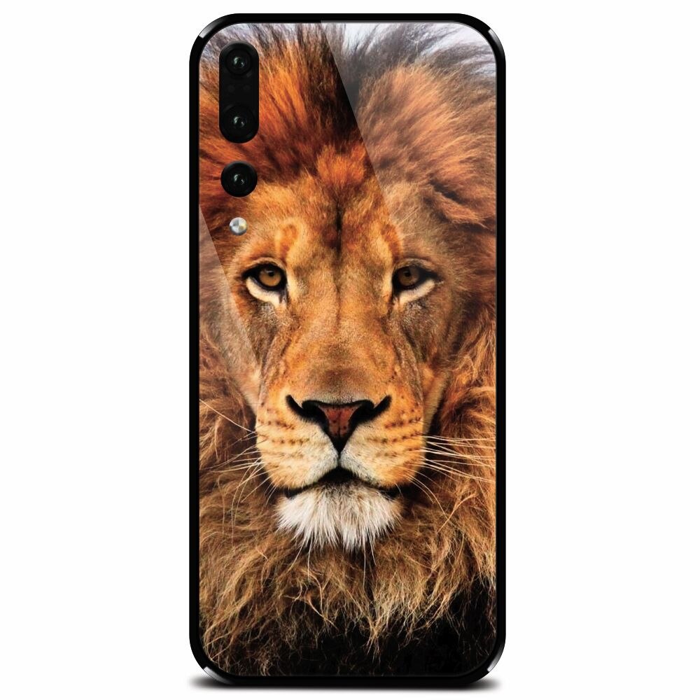 Husa din sticla securizata pentru Huawei P20 Pro, Colorful Lion4
