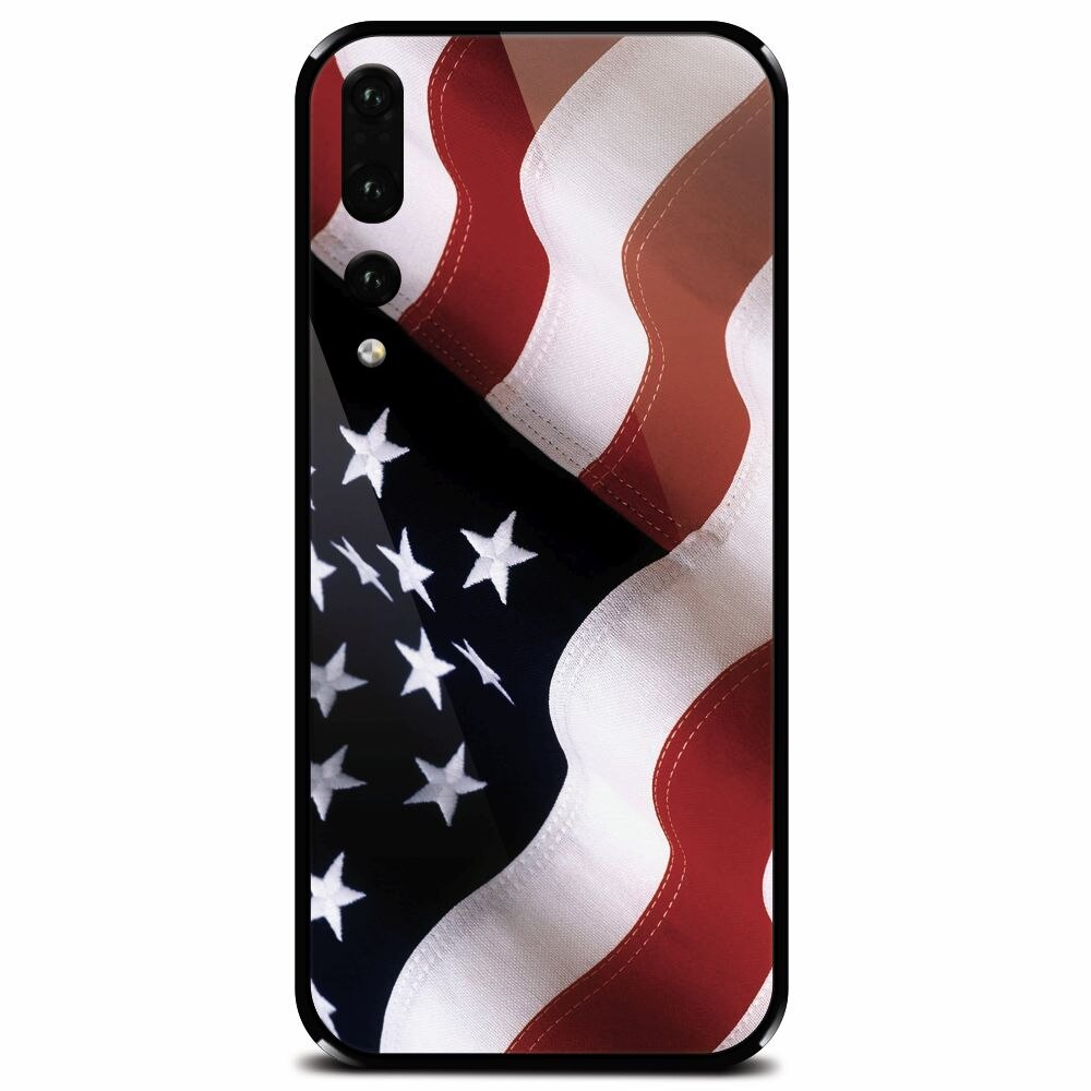 Husa din sticla securizata pentru Huawei P20 Pro, American