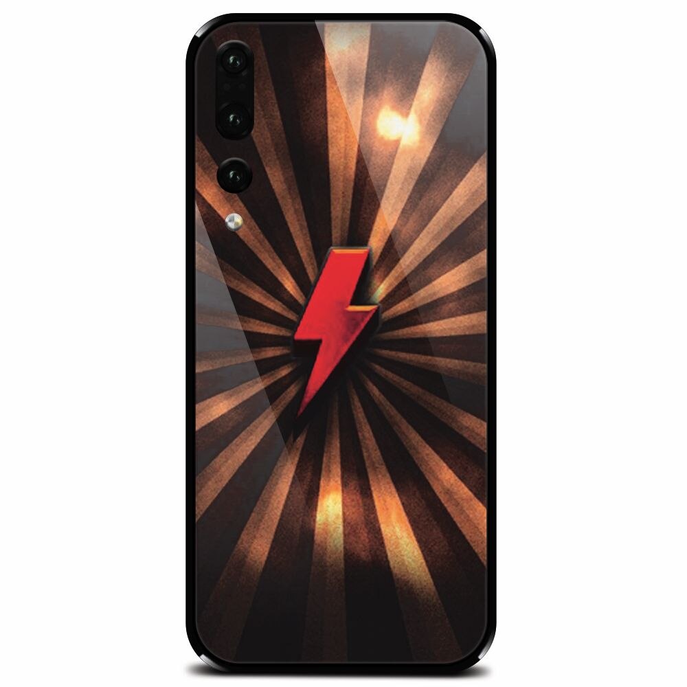Husa din sticla securizata pentru Huawei P20 Pro, Abstract Supers