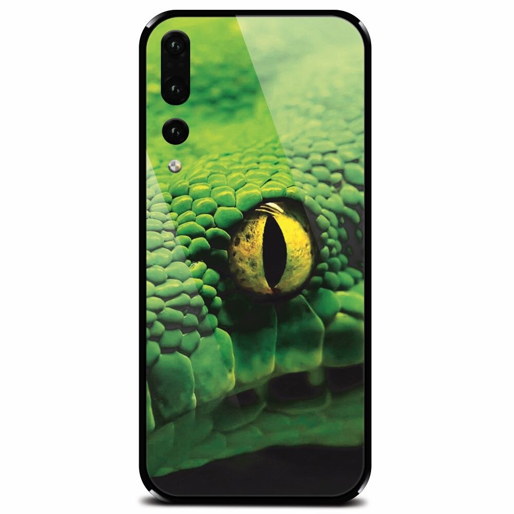 Husa din sticla securizata pentru Huawei P20 Pro, Animal Eye