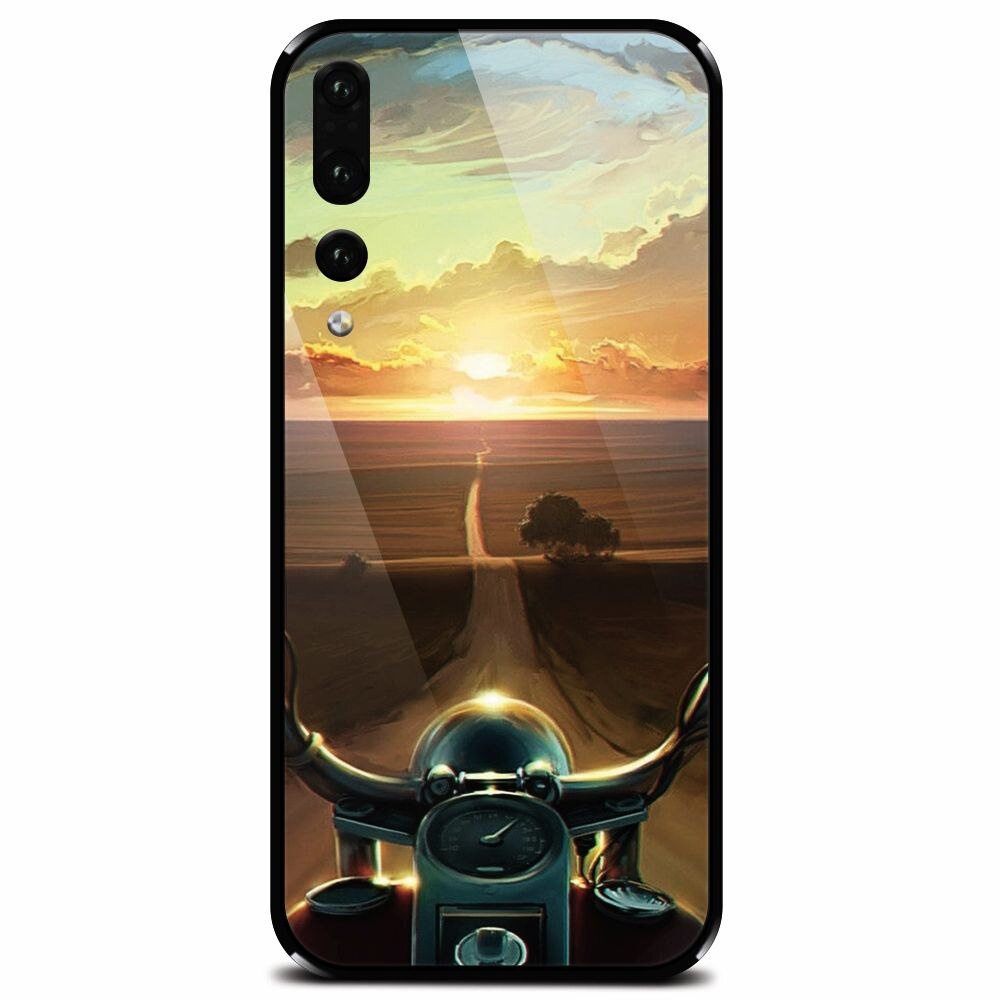 Husa din sticla securizata pentru Huawei P20 Pro, Country Road