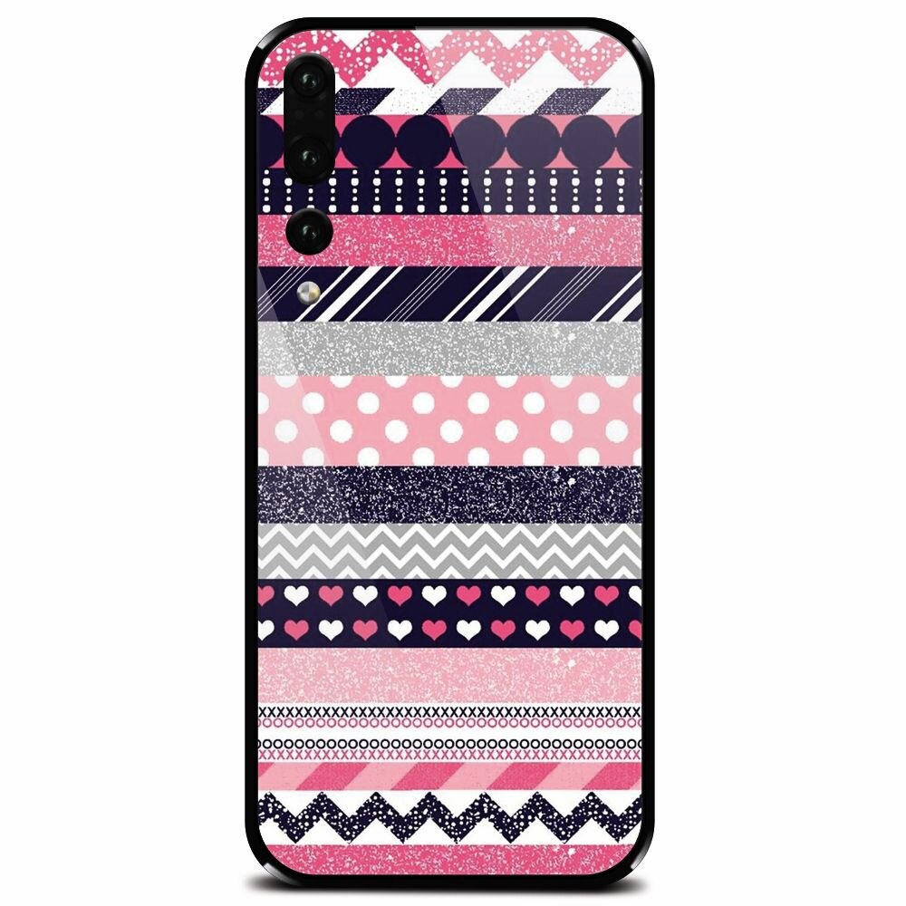 Husa din sticla securizata pentru Huawei P20 Pro, Love Pattern
