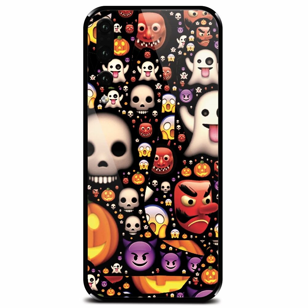 Husa din sticla securizata pentru Huawei P20 Pro, Emoji Mess