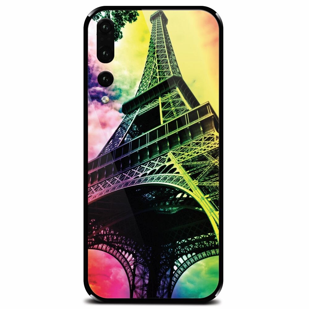 Husa din sticla securizata pentru Huawei P20 Pro, Eiffel Tower 002