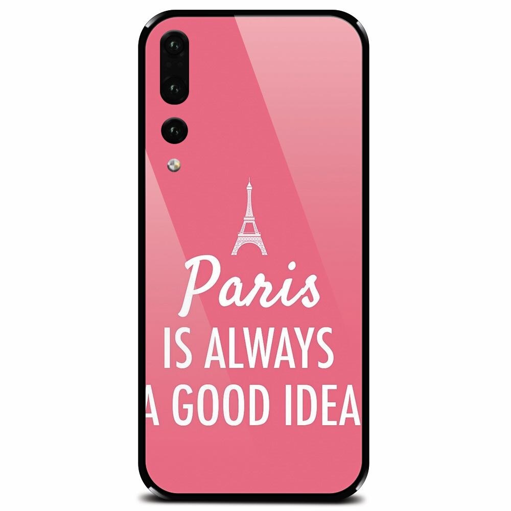 Husa din sticla securizata pentru Huawei P20 Pro, Paris Is Always A Good Idea