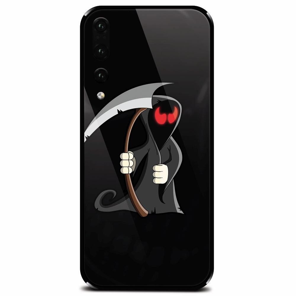 Husa din sticla securizata pentru Huawei P20 Pro, Grim Reaper