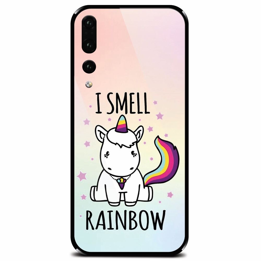 Husa din sticla securizata pentru Huawei P20 Pro, I Smell Rainbow