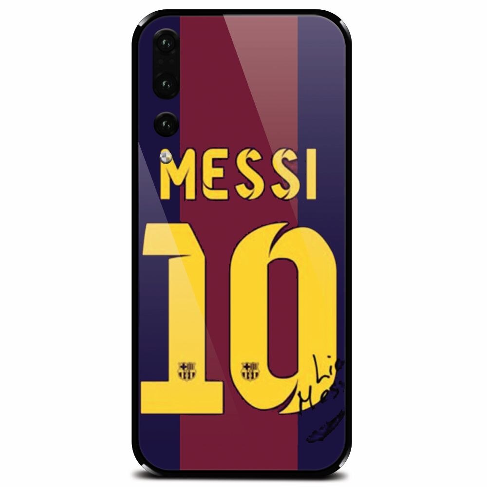 Husa din sticla securizata pentru Huawei P20 Pro, Messi 0