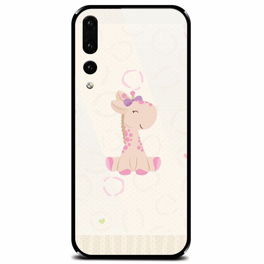 Husa din sticla securizata pentru Huawei P20 Pro, Giraffe Cute