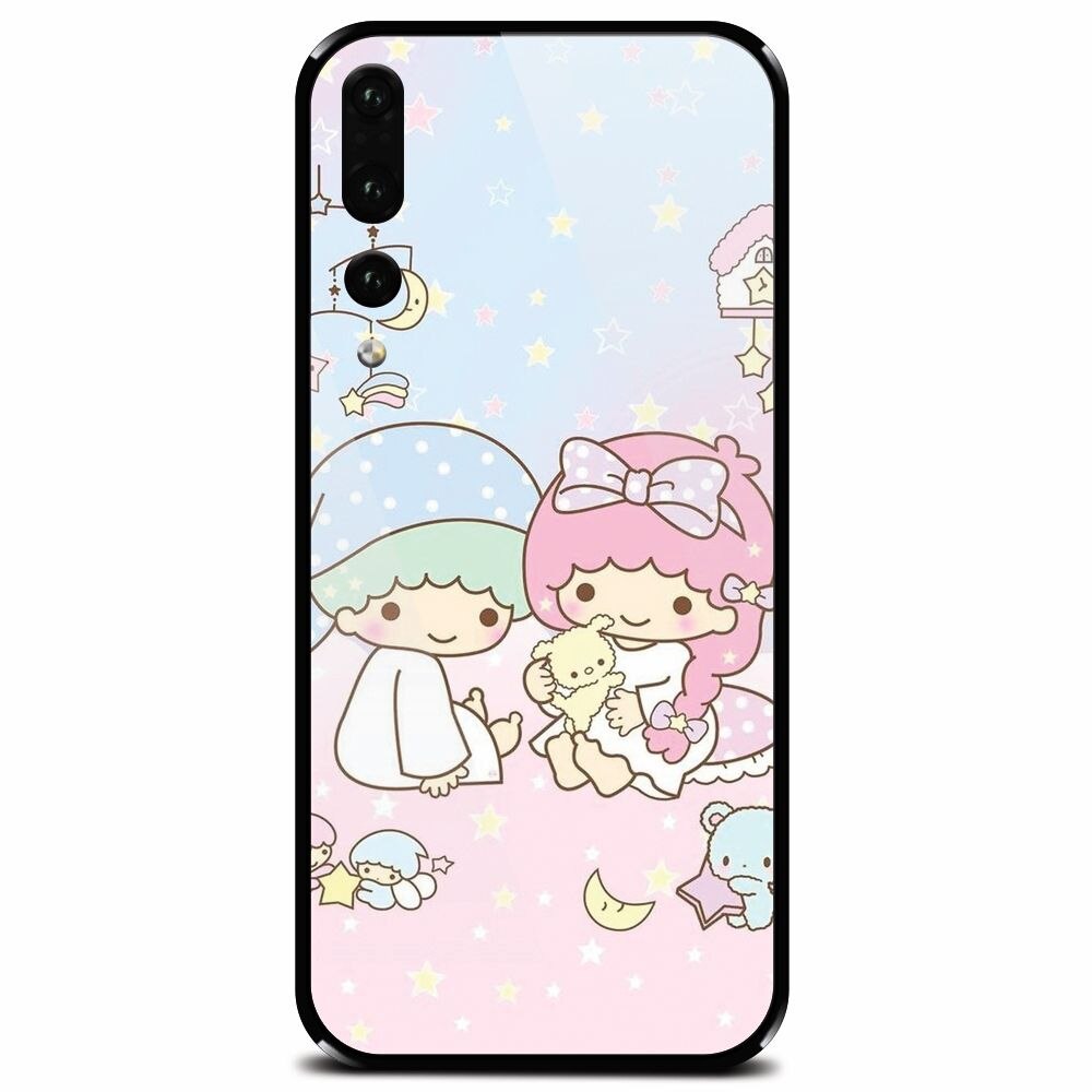 Husa din sticla securizata pentru Huawei P20 Pro, Little Twins