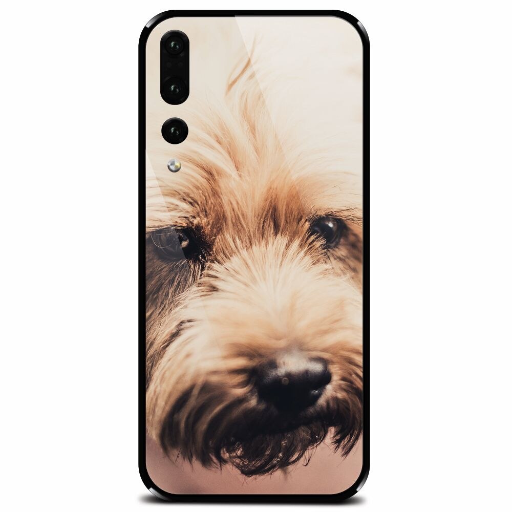 Husa din sticla securizata pentru Huawei P20 Pro, Love Pup