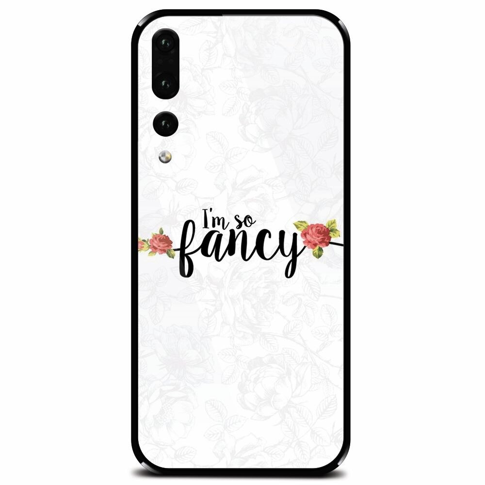 Husa din sticla securizata pentru Huawei P20 Pro, Im So Fancy Floral