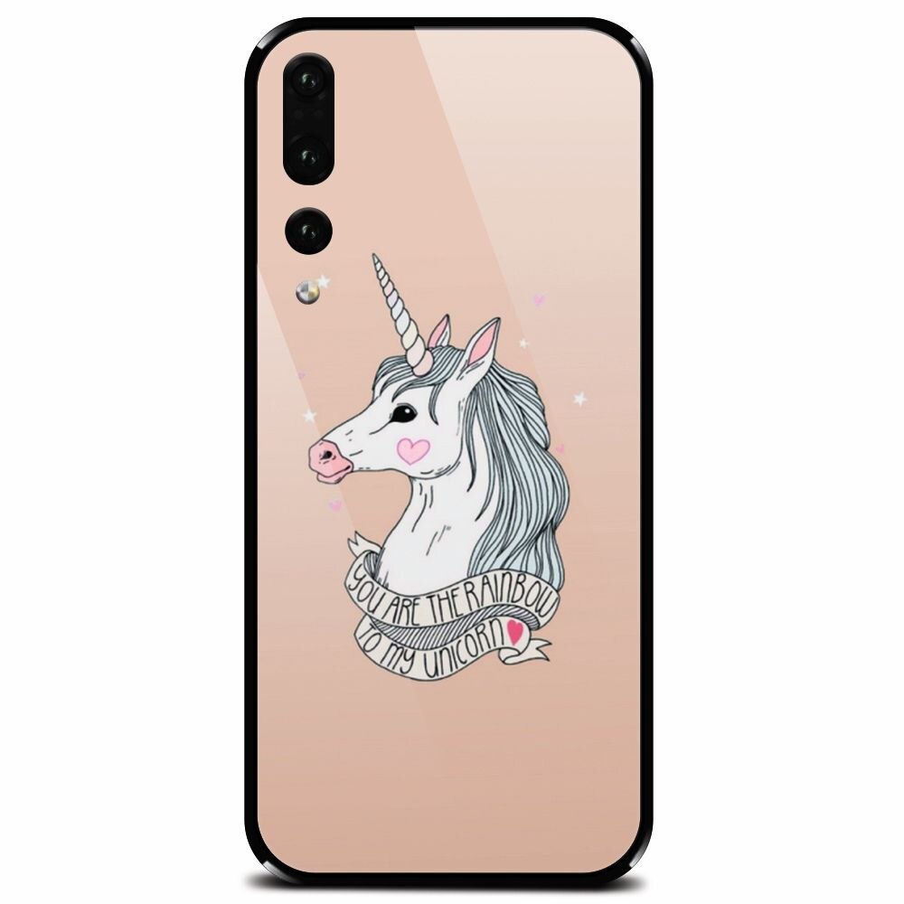 Husa din sticla securizata pentru Huawei P20 Pro, Cute Rose Gold