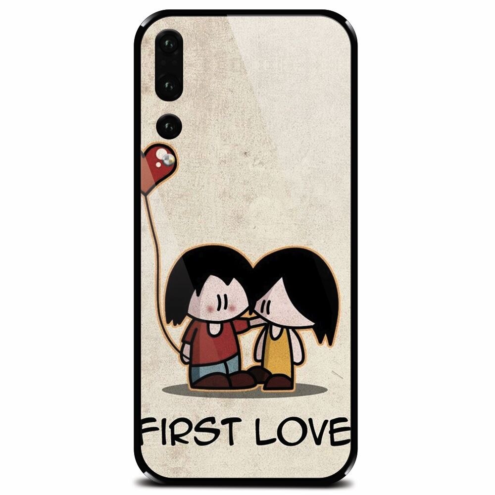 Husa din sticla securizata pentru Huawei P20 Pro, First Love Great Lock Screen