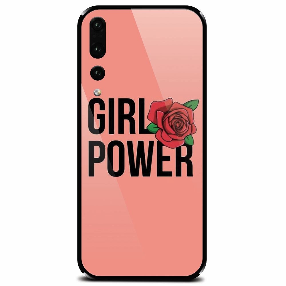 Husa din sticla securizata pentru Huawei P20 Pro, Girl Power 2