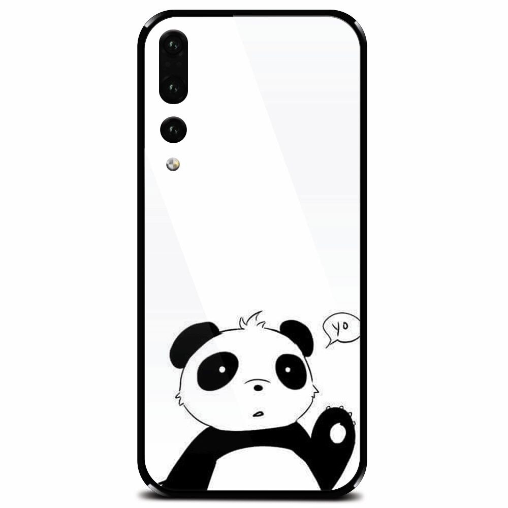 Husa din sticla securizata pentru Huawei P20 Pro, Panda Cellphone