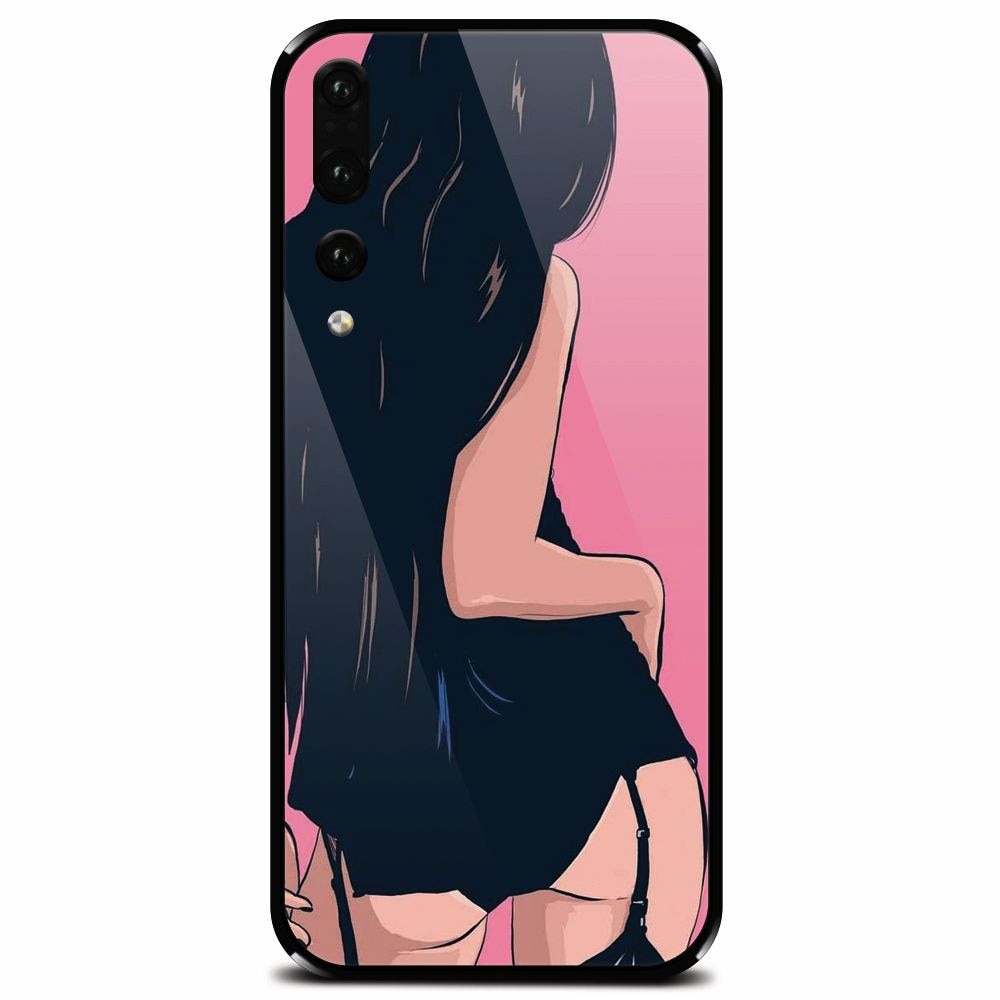 Husa din sticla securizata pentru Huawei P20 Pro, Girl With Long Hair