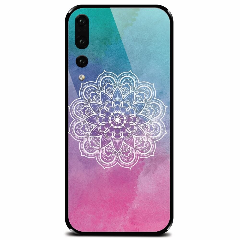 Husa din sticla securizata pentru Huawei P20 Pro, Mandala