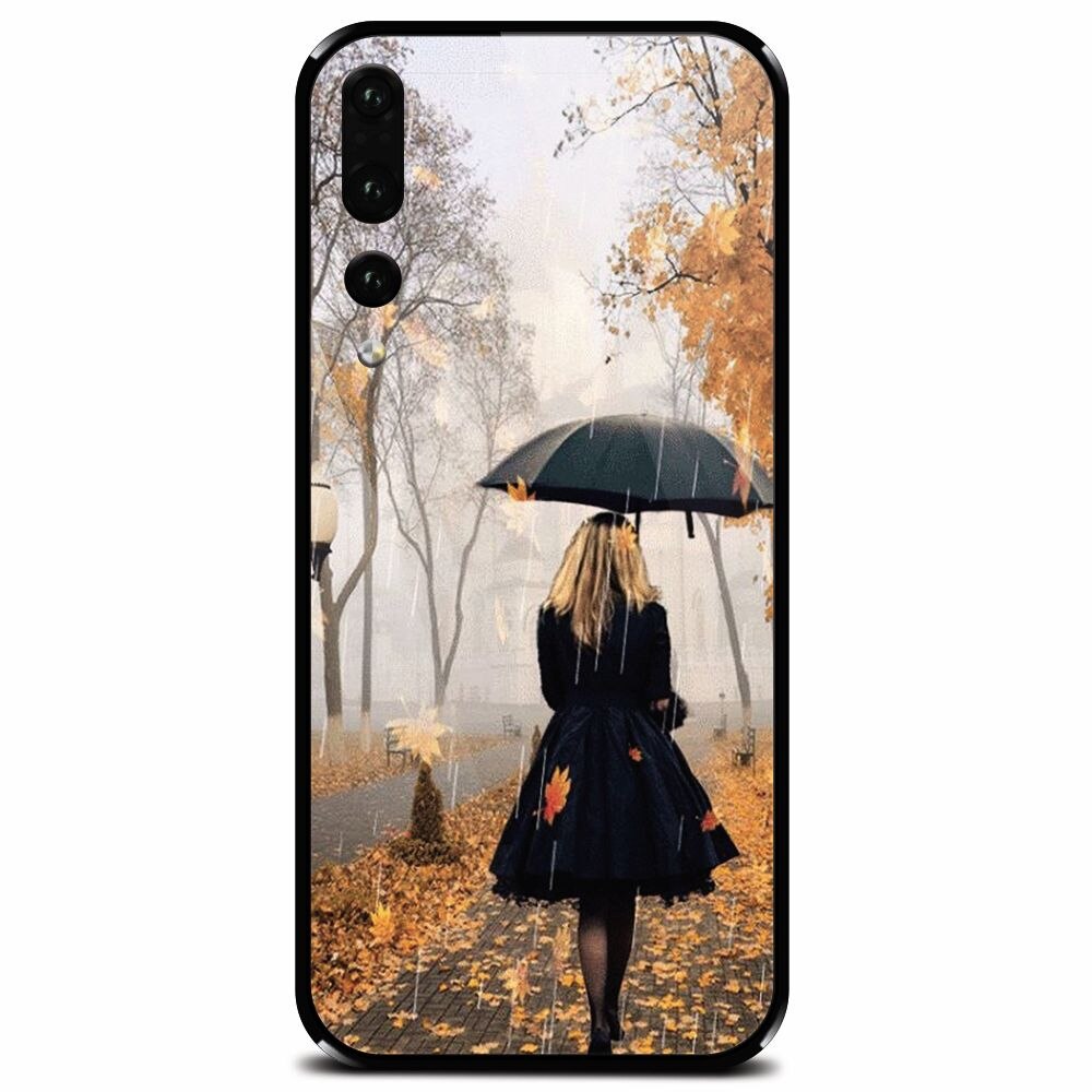 Husa din sticla securizata pentru Huawei P20 Pro, Autum