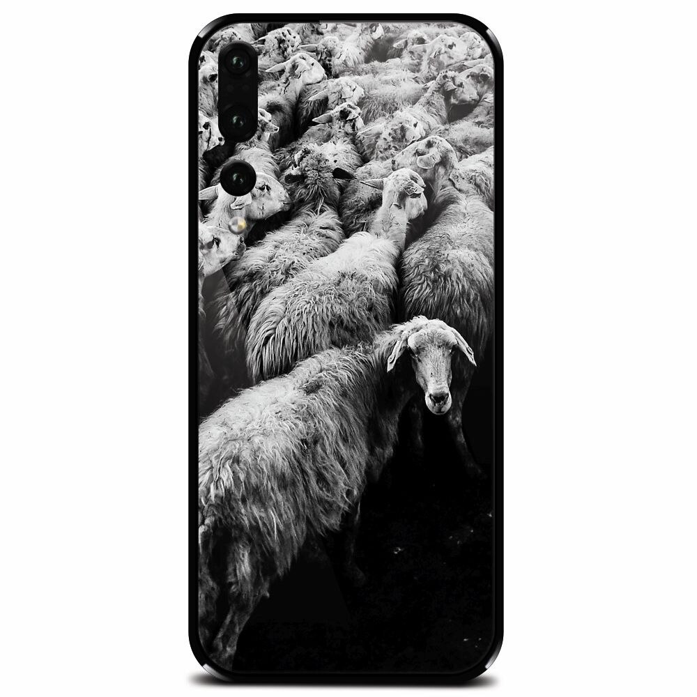 Husa din sticla securizata pentru Huawei P20 Pro, Sheep