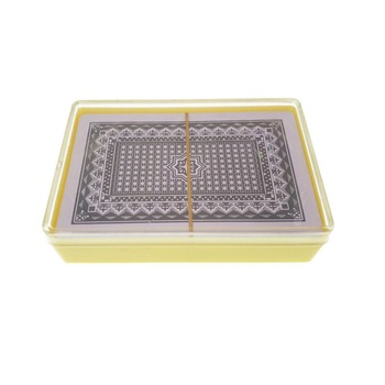 Carti de joc din plastic, BOHUA GOLD 25839, in cutie de plastic, spate negru Carti de joc din plastic, BOHUA GOLD 25839, in cutie de plastic, spate negru