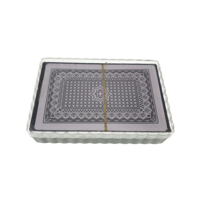 Carti de joc din plastic, INGLE, in cutie de plastic, spate negru