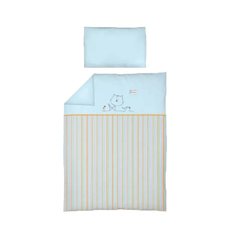 Set lenjerie de pat 3 piese pentru bebelusi Ceba Baby HiHi 801-035-190, Multicolor