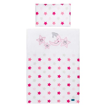 Set lenjerie de pat 2 piese pentru bebelusi Belisima P01-551, Multicolor Set lenjerie de pat 2 piese pentru bebelusi Belisima P01-551, Multicolor