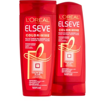 Set ingrijire par L'Oreal Paris Elseve Color Vive pentru par vopsit: Sampon, 250 ml + Balsam, 200 ml Set ingrijire par L'Oreal Paris Elseve Color Vive pentru par vopsit: Sampon, 250 ml + Balsam, 200 ml