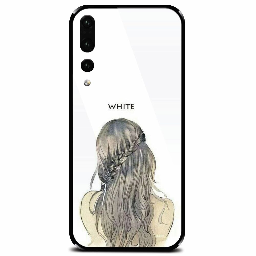 Husa din sticla securizata pentru Huawei P20 Pro, White