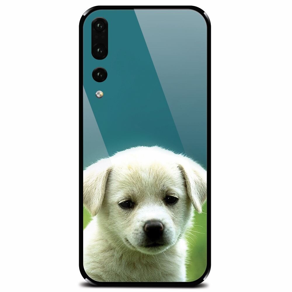 Husa din sticla securizata pentru Huawei P20 Pro, Puppy Style