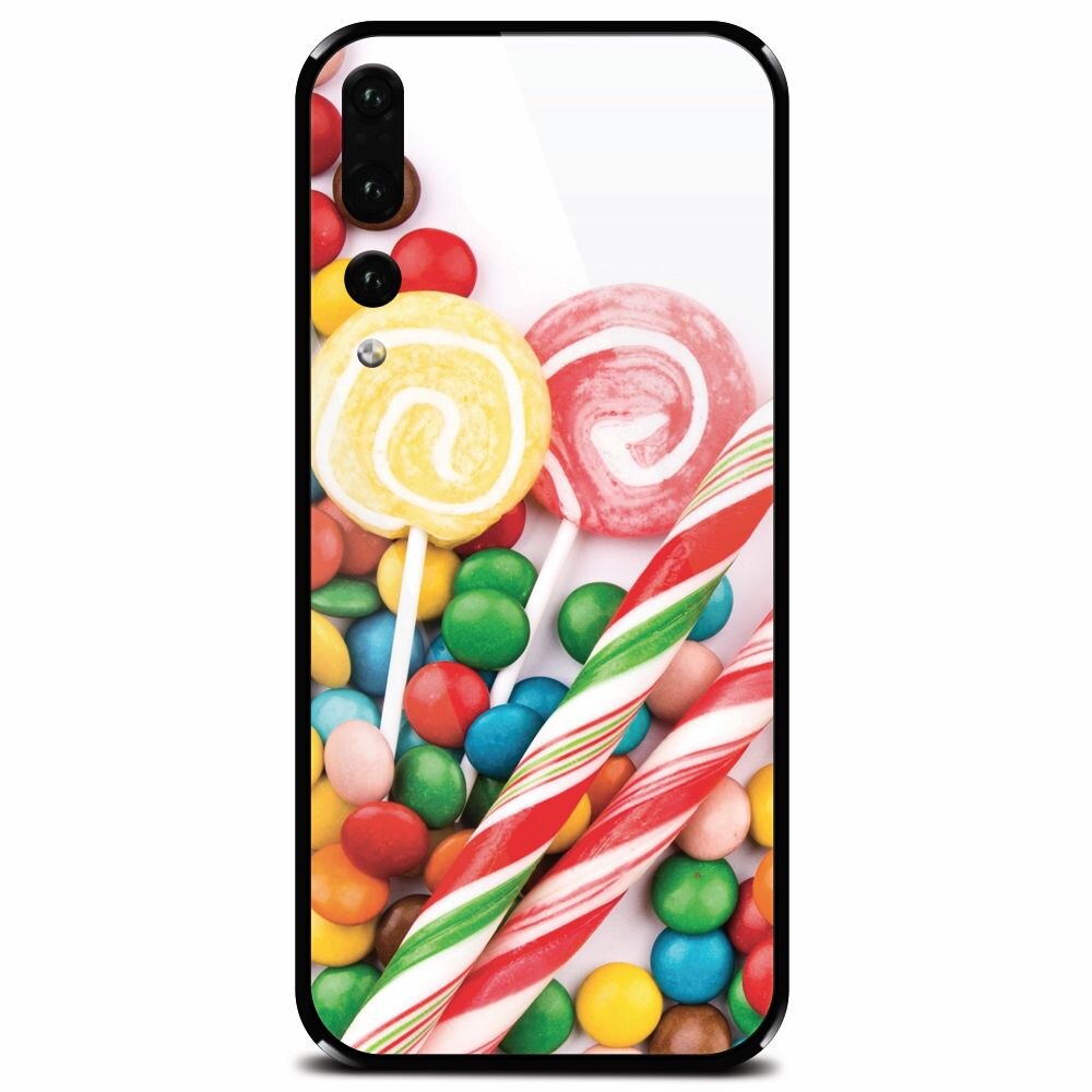 Husa din sticla securizata pentru Huawei P20 Pro, Sweet Colorful Candy