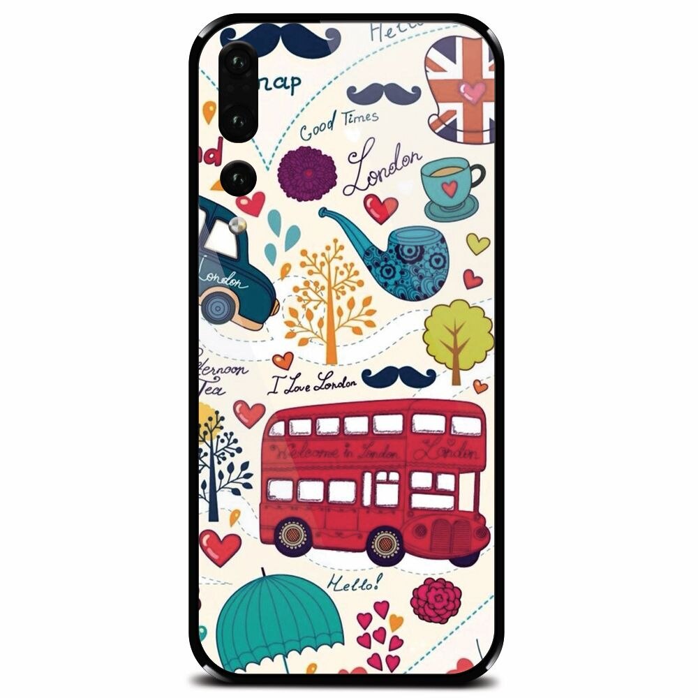 Husa din sticla securizata pentru Huawei P20 Pro, Welcome In London