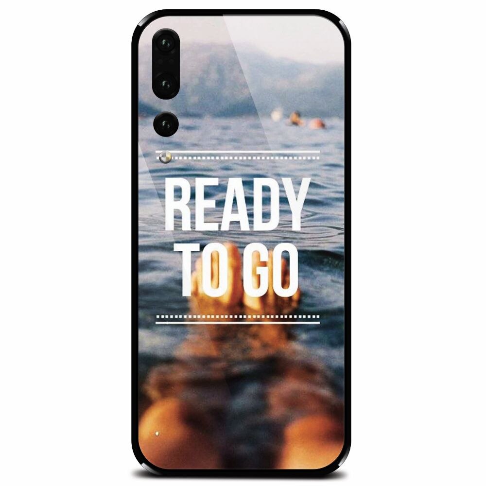 Husa din sticla securizata pentru Huawei P20 Pro, Ready To Go Swimming