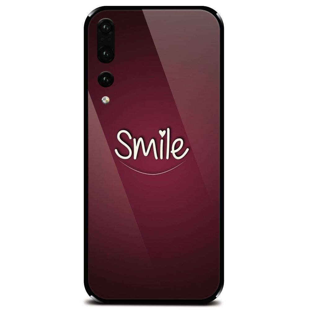 Husa din sticla securizata pentru Huawei P20 Pro, Smile Love