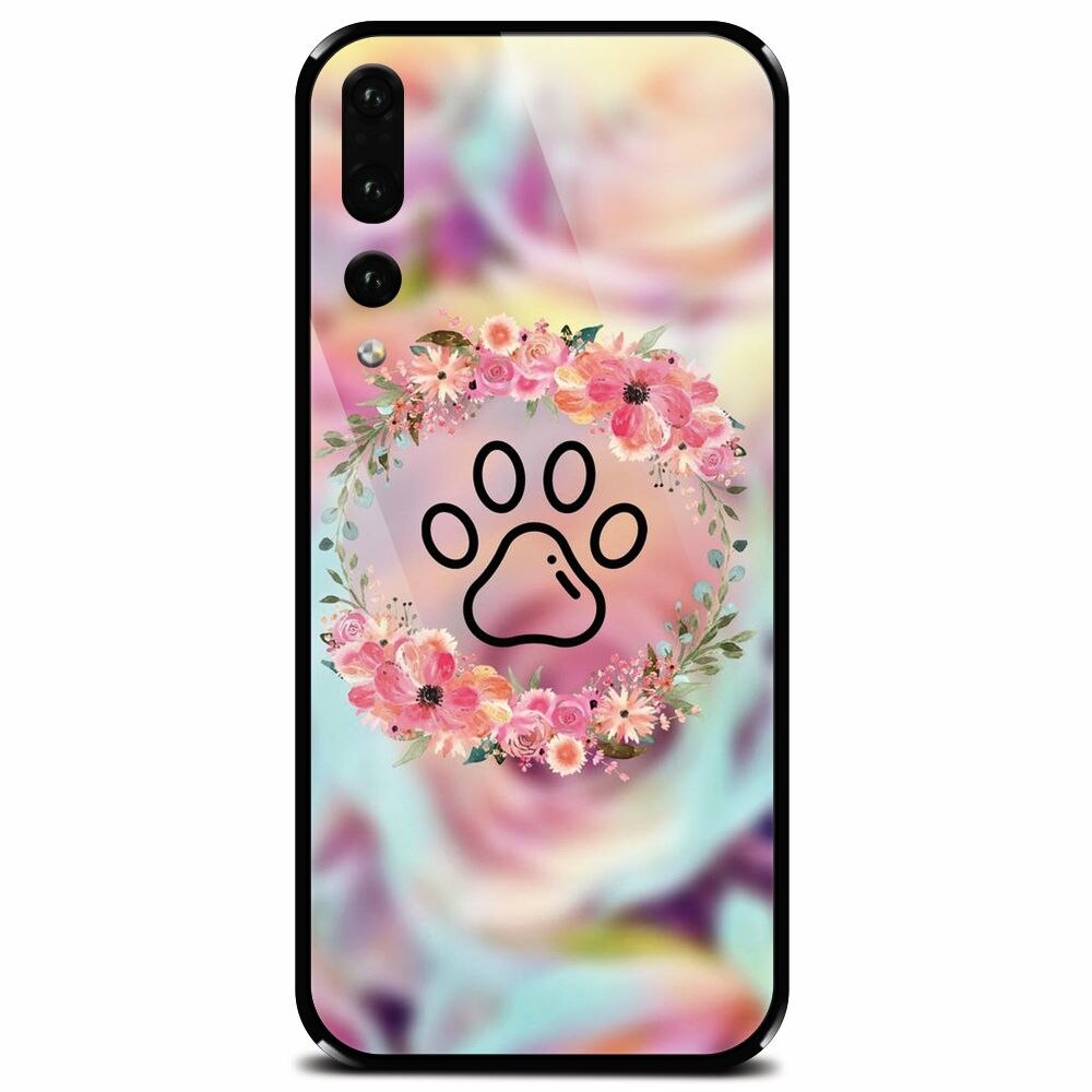 Husa din sticla securizata pentru Huawei P20 Pro, Animal Love