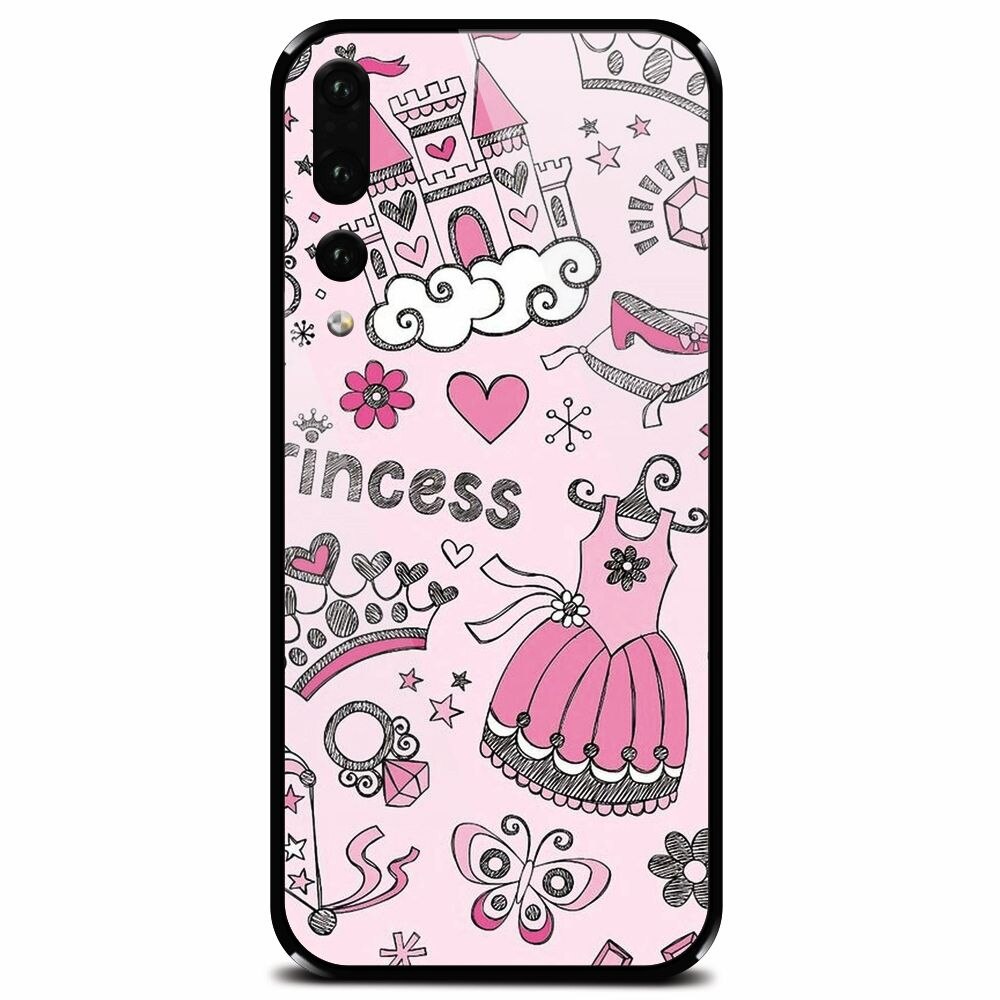 Husa din sticla securizata pentru Huawei P20 Pro, Princess
