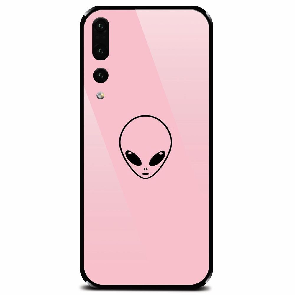 Husa din sticla securizata pentru Huawei P20 Pro, Pink Alien