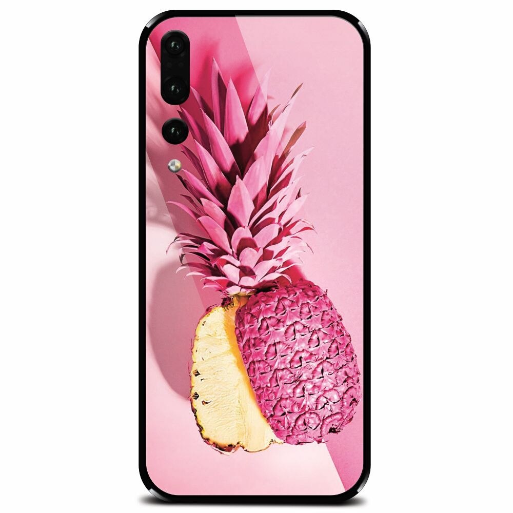 Husa din sticla securizata pentru Huawei P20 Pro, Pink Pineapple