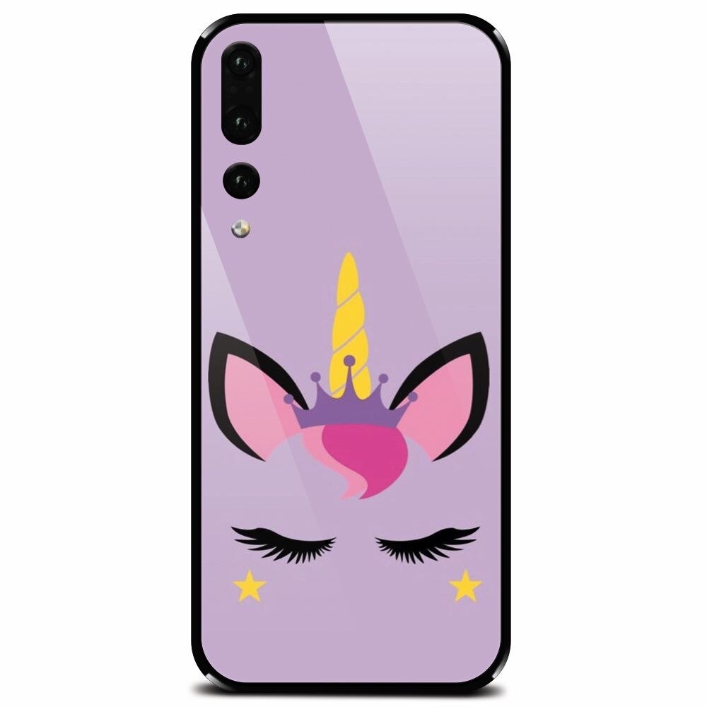 Husa din sticla securizata pentru Huawei P20 Pro, Unicorn Shine