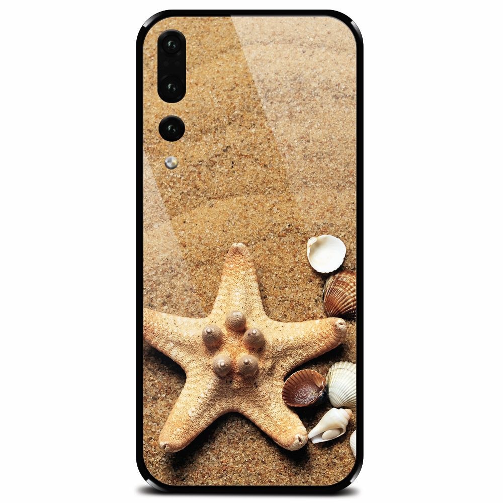 Husa din sticla securizata pentru Huawei P20 Pro, Sea Shells