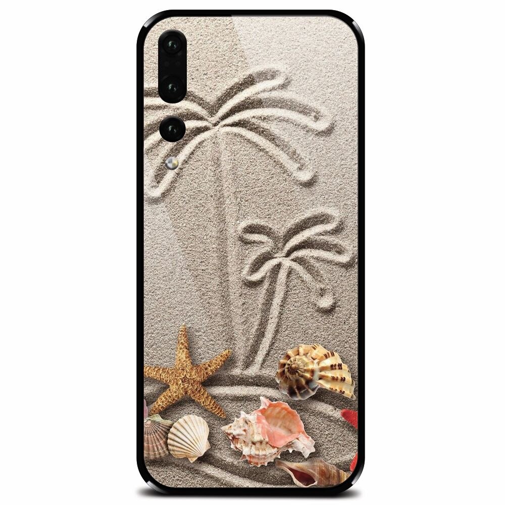 Husa din sticla securizata pentru Huawei P20 Pro, Beach Sand