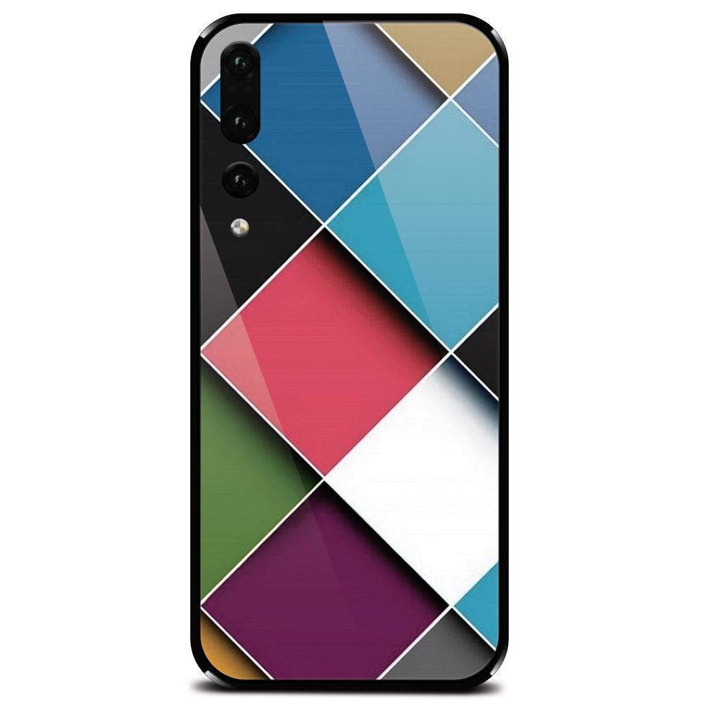 Husa din sticla securizata pentru Huawei P20 Pro, Square