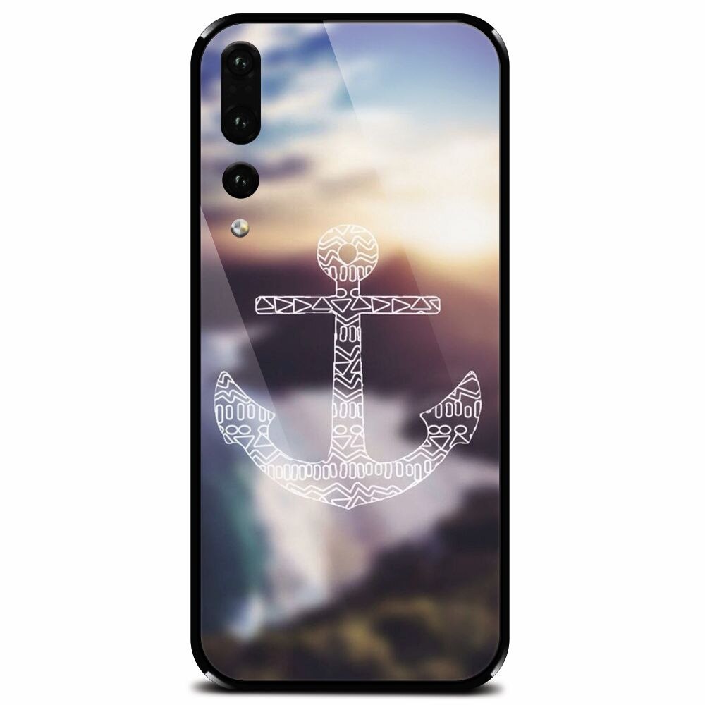Husa din sticla securizata pentru Huawei P20 Pro, Ancora