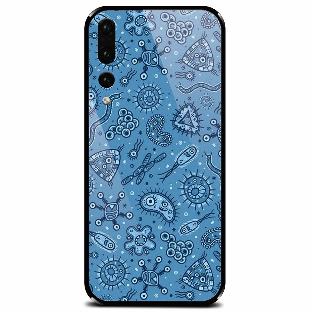 Husa din sticla securizata pentru Huawei P20 Pro, Bacteria