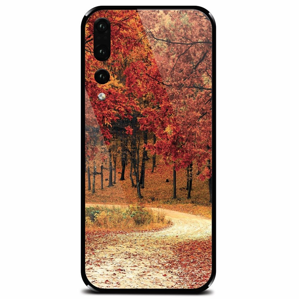 Husa din sticla securizata pentru Huawei P20 Pro, Autumn