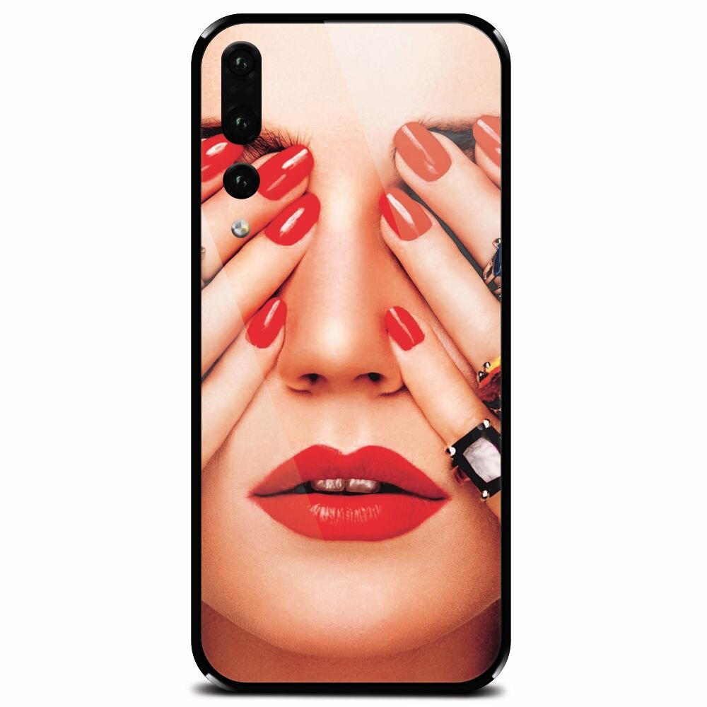 Husa din sticla securizata pentru Huawei P20 Pro, Rings On All Fingers